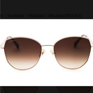 MaxMara Gold and Brown Sunglasses